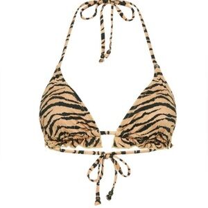 Spell & the Gypsy Banksia Animale Tiger Print Tri Bikini Top